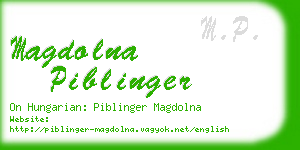 magdolna piblinger business card